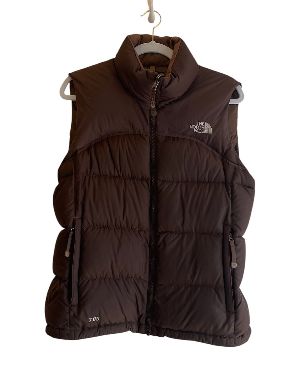 The North Face 700 Down Puffer Vest Brown Medium